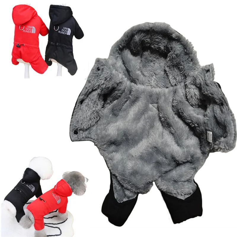 FrostPaws Thicken Waterproof Dog Jumpsuit – Warm Winter Hoodie Coat for Small Dogs