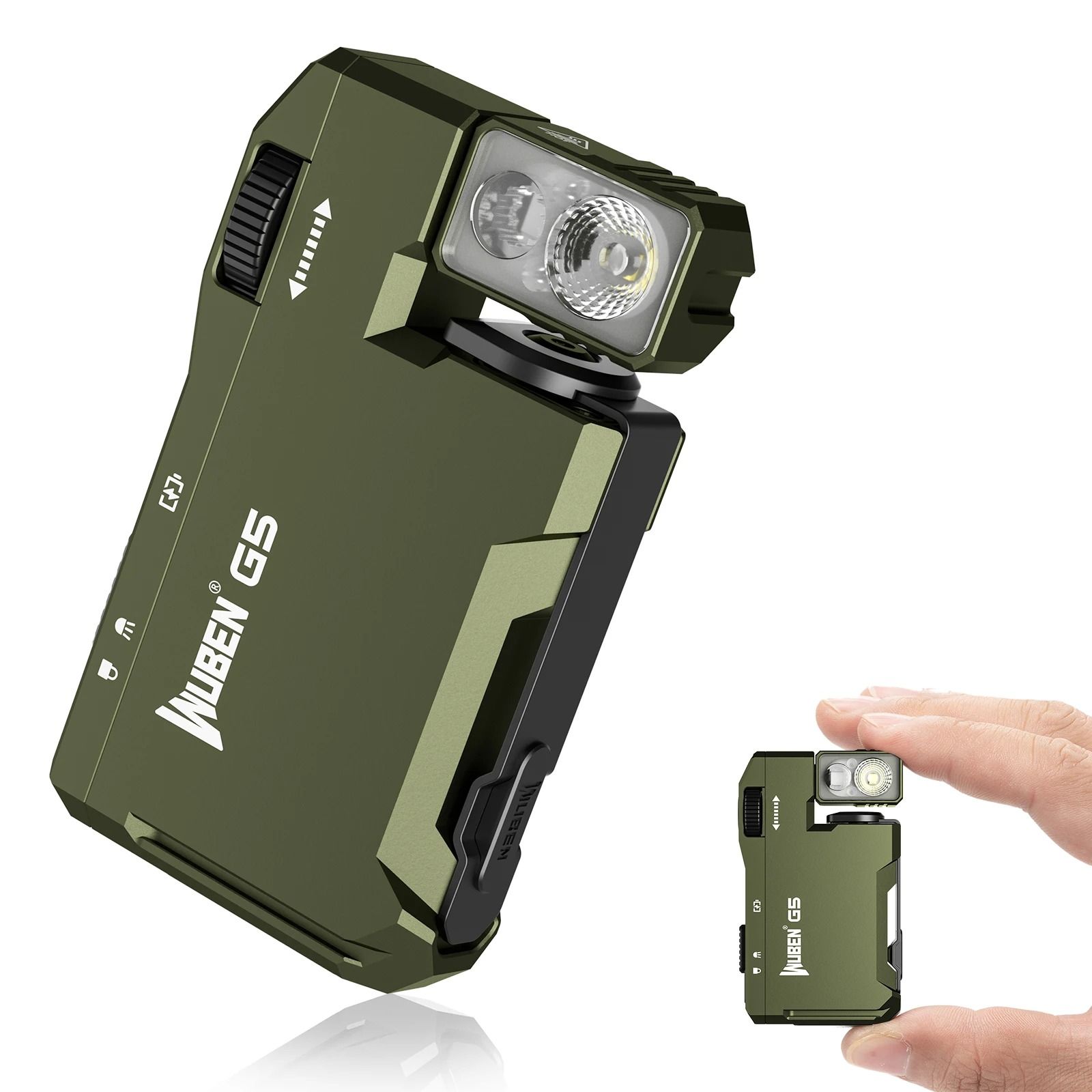 WUBEN G5 Rechargeable EDC Flashlight 400 Lumens Mini Pocket Light with RGB