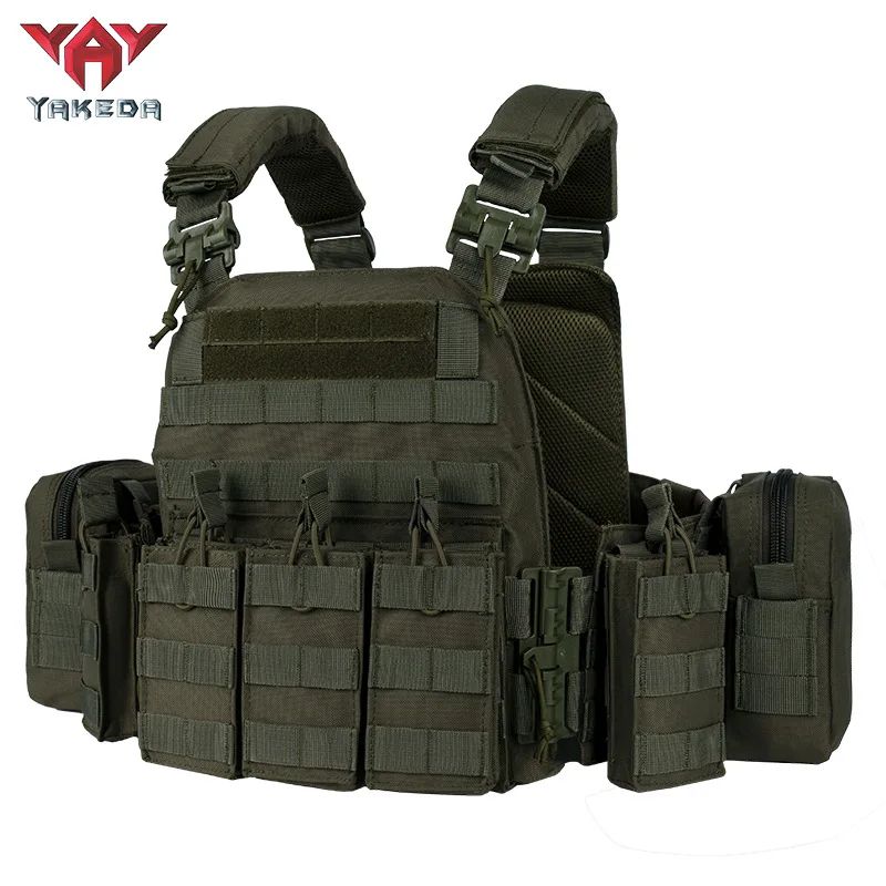 YAKEDA Quick-Release Tactical Training Vest – Breathable, Wear-Resistant MOLLE Expandable Vest