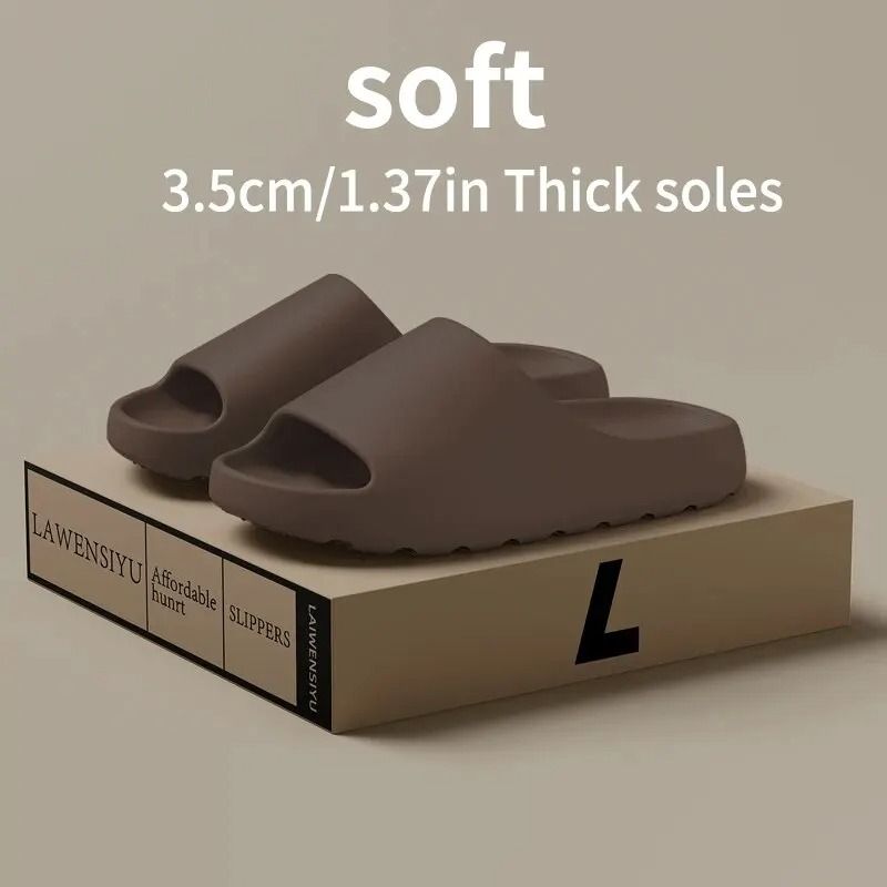 Cloud-Feel Thick-Soled Coconut Slippers – Non-Slip Summer Sandals