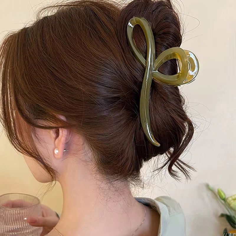 Elegant jelly bow hair claw for Women and Girls