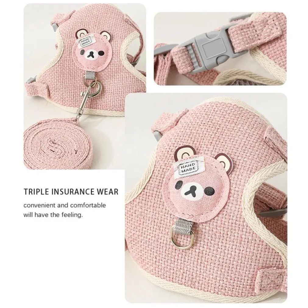 Adjustable Undershirt Style Pet Harness and Leash Set