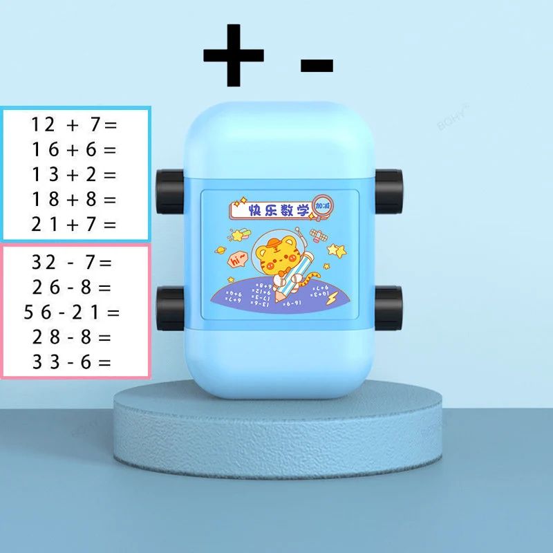 2-in-1 Math Roller Stamp Within 100 – Refillable Fill-in-the-Blank Practice Tool