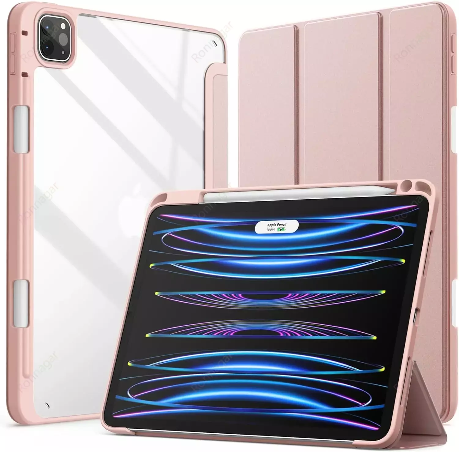 Universal iPad Air case with Magnetic Stand Cover & Stylus Loop