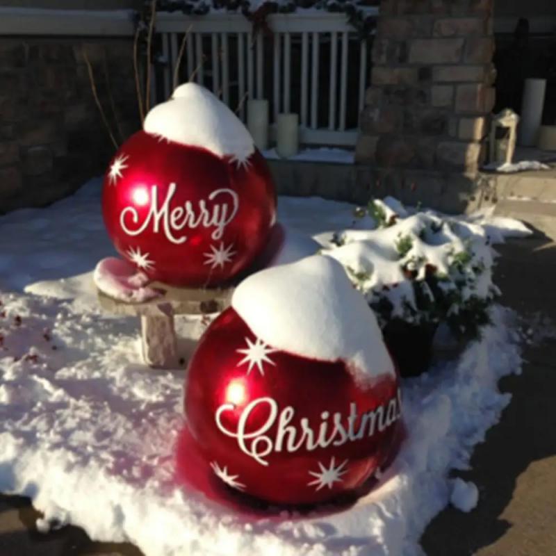 Outdoor Christmas Inflatable Ball, Giant Big Tree Decoration Toy, Large Decor Ornament Without Light