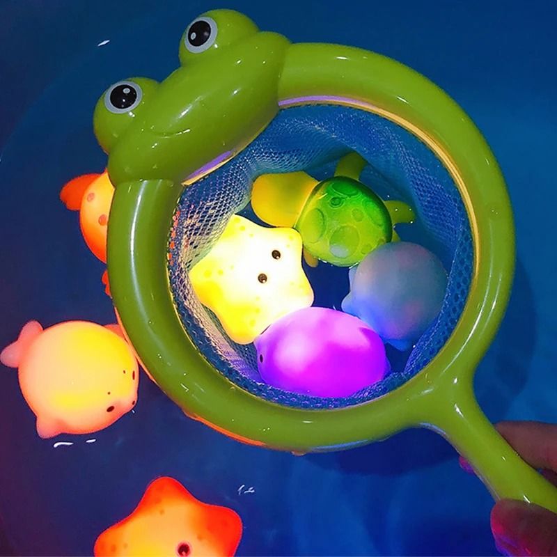 Baby Bath Toy LED Light Up Floating Animal Water Toy