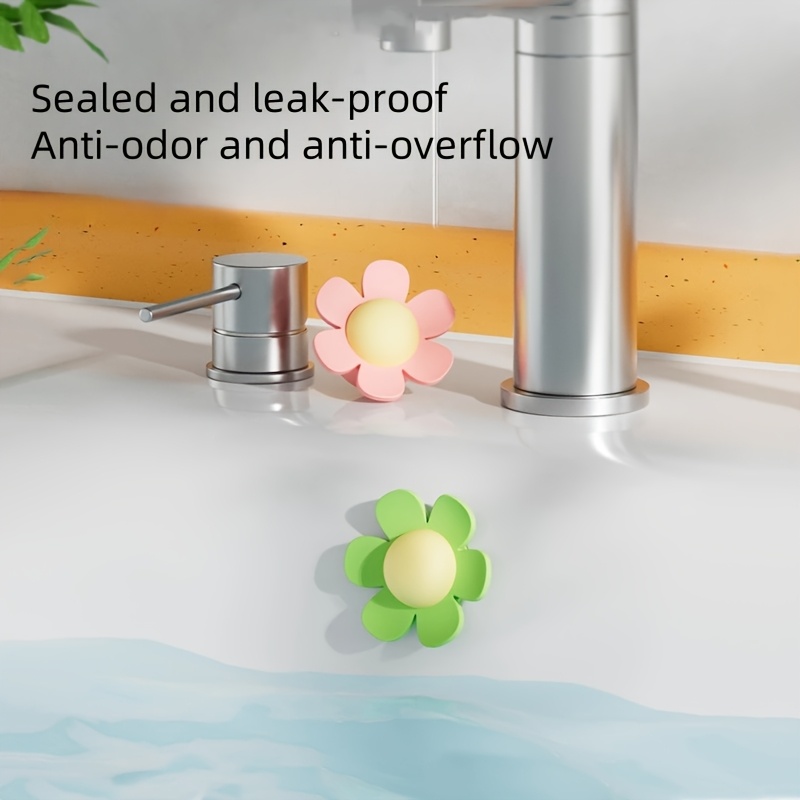 Durable Silicone Sink Overflow Hole Plug, Prevents Clogging in Kitchen and Bathroom Basins