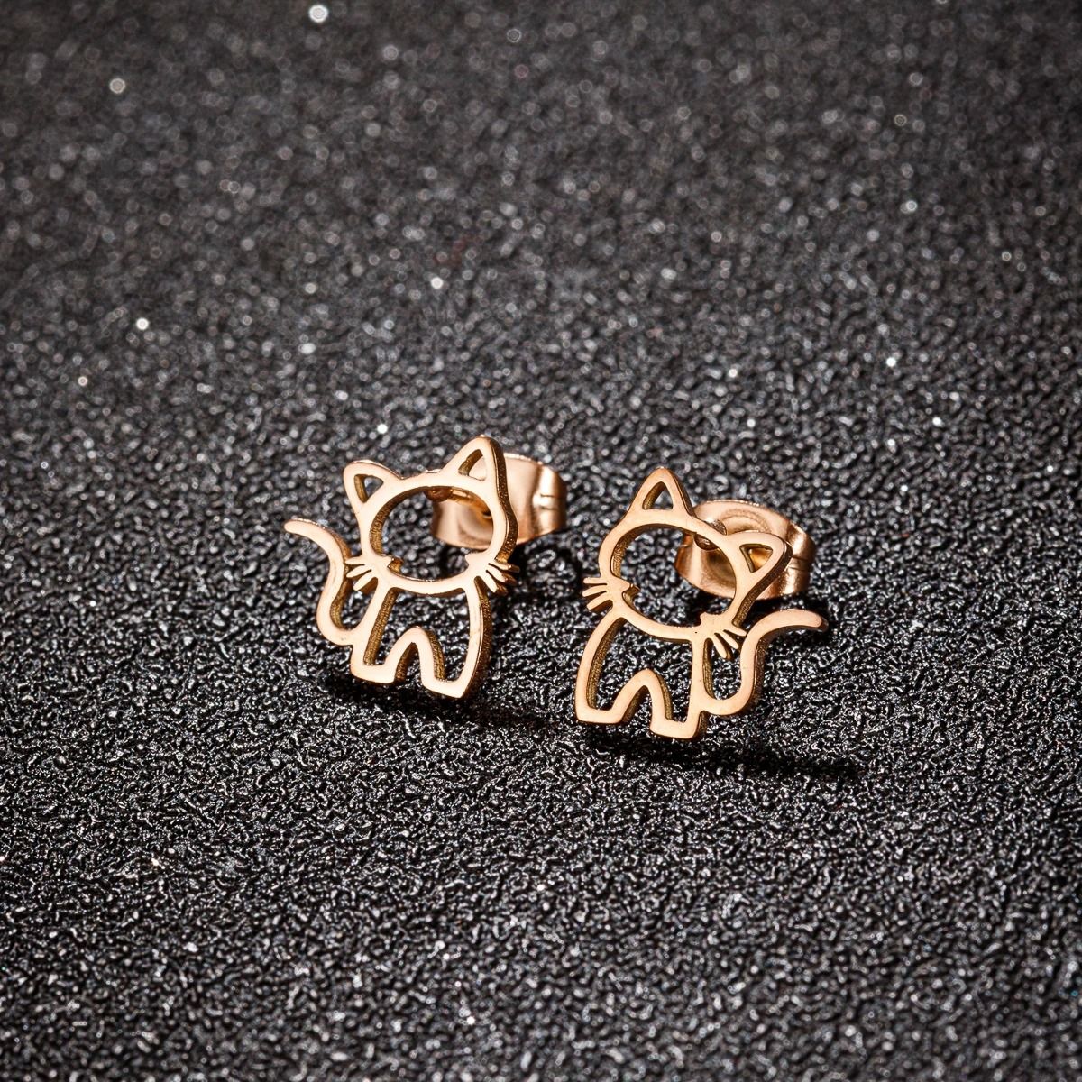 Cute Stainless Steel Stud Earrings