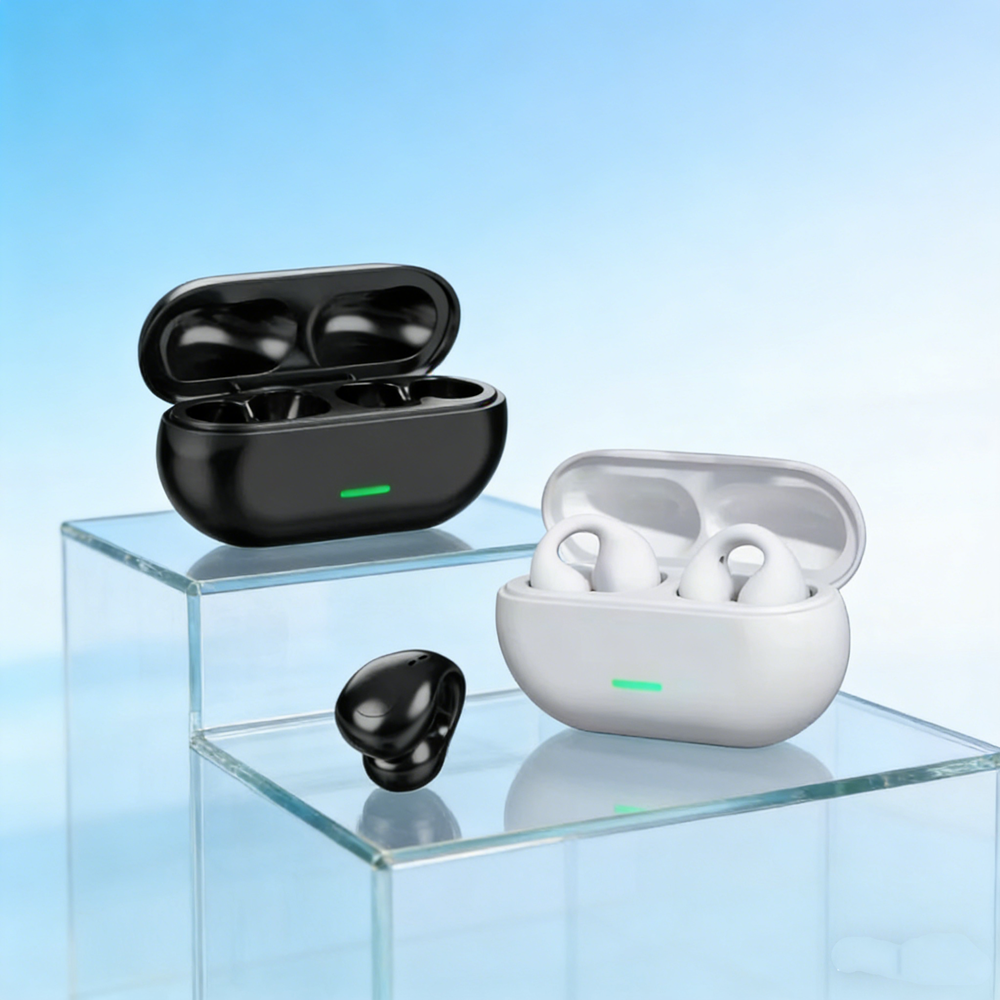 Wireless Clip Earbuds with Air Conduction Sound for Sports Calls