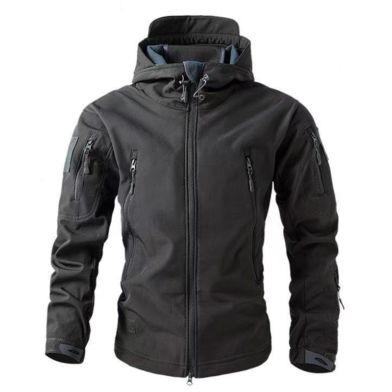 Men's Winter Softshell Fleece Jacket Windproof Outdoor Hiking Hunting Thermal Coat