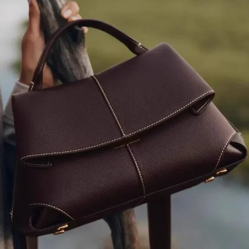 Luxury Pleated Leather Shoulder Handbag for Women High Quality Design