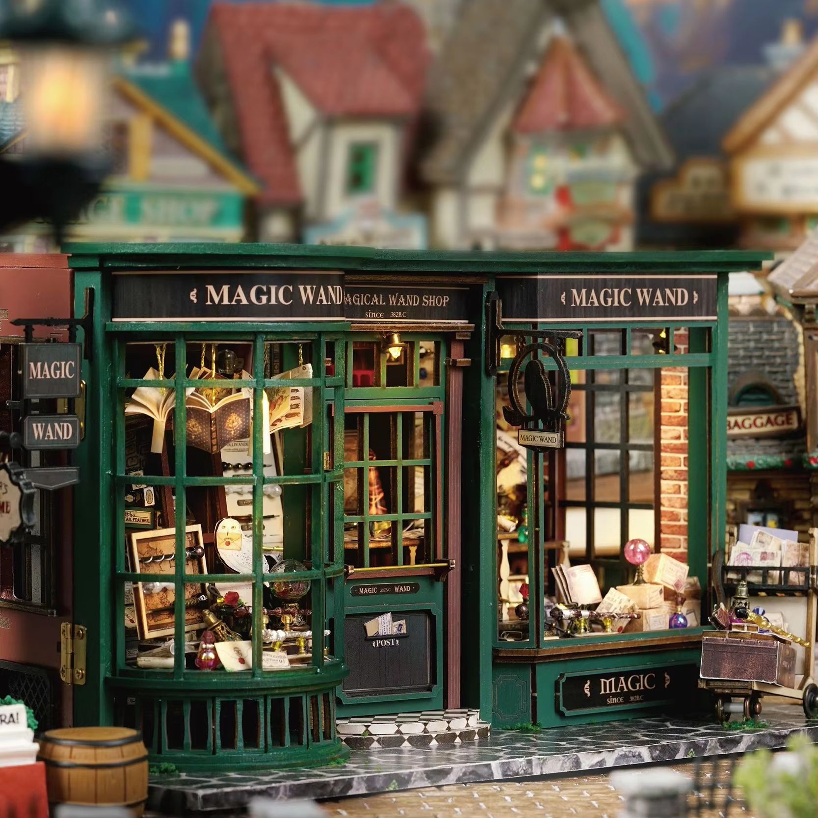 Magic Shop DIY Wooden Dollhouse Kit Miniature Roombox Craft House with Furniture