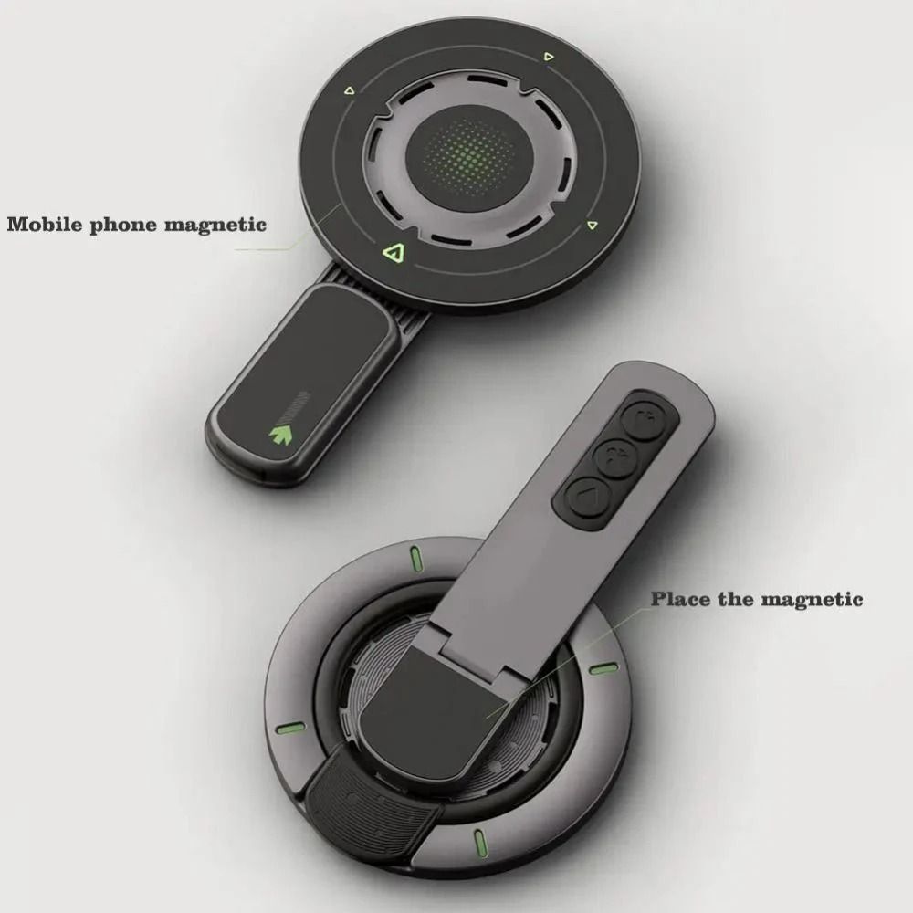Universal Double-Sided Magnetic Finger Ring & 360° Rotating Smartphone Stand