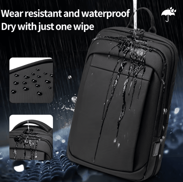 Fenruien Multifunction Waterproof Backpack – USB Charging School & Business Bag Fit 15.6-Inch Laptop