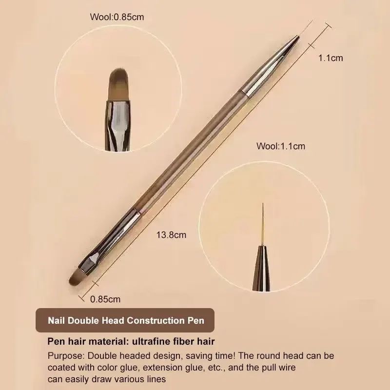 9-Piece UV Gel Nail Brush Set – Precision Liner & Acrylic Nail Art Brushes