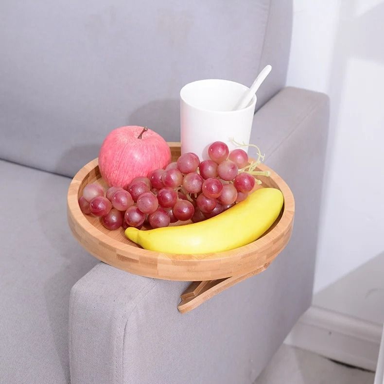 Sofa Armrest Tray Clip On Wooden Sofa Tray Couch Arm Snack Table