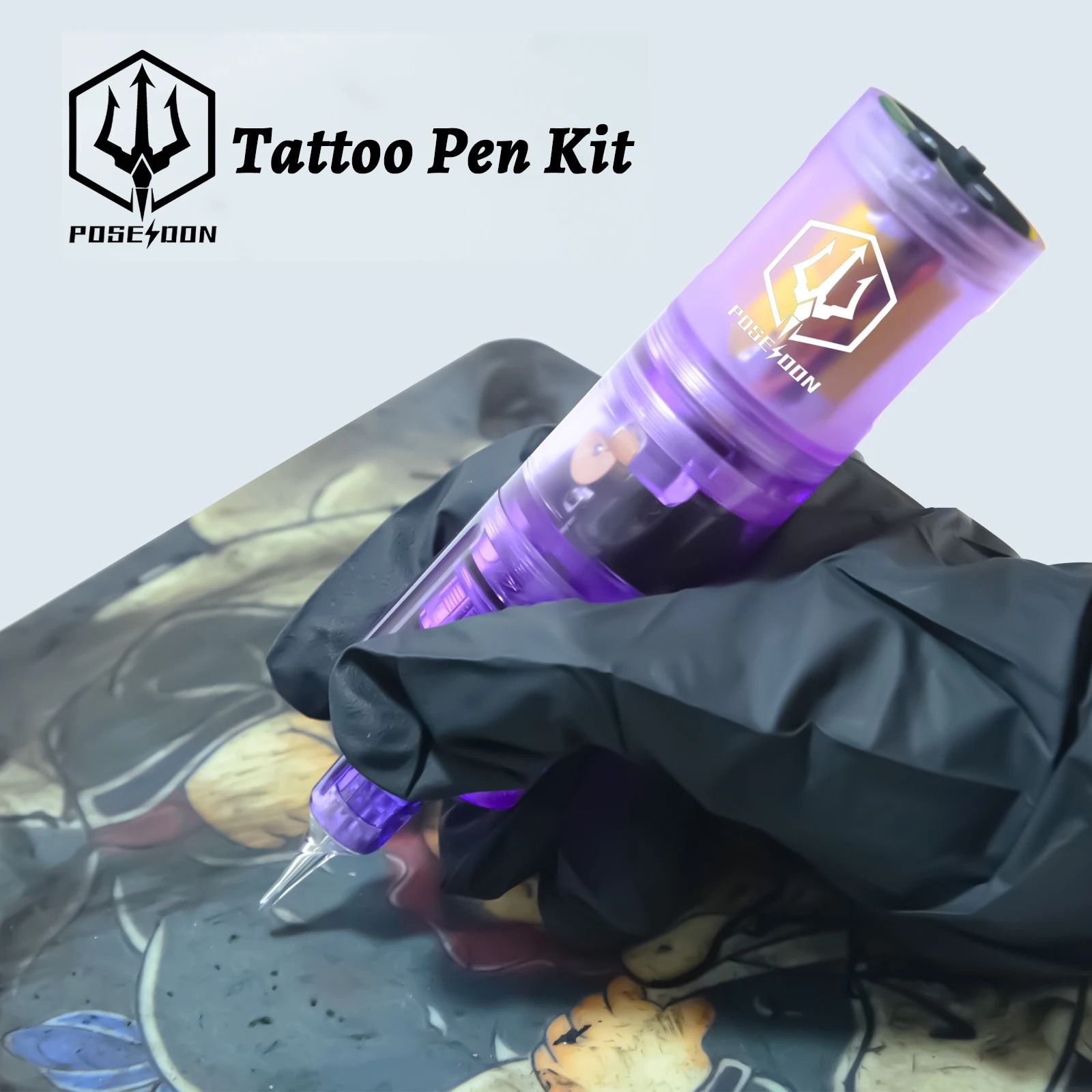 Professional Tattoo Pen Kit with Power Supply and Permanent Makeup Machine