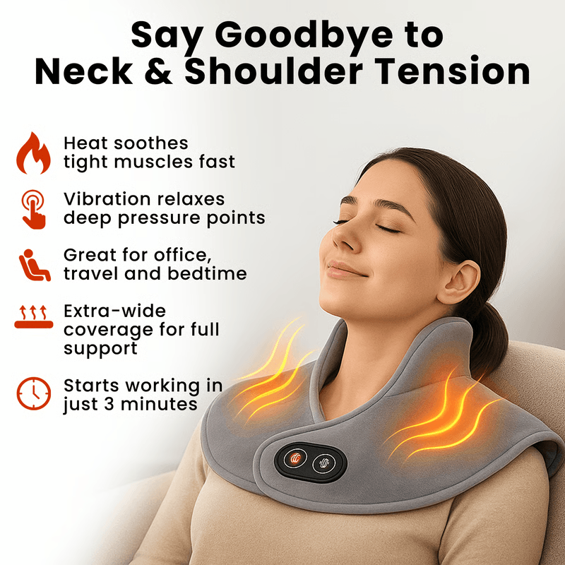 Electric Heating Neck and Shoulder Massager with Infrared Therapy