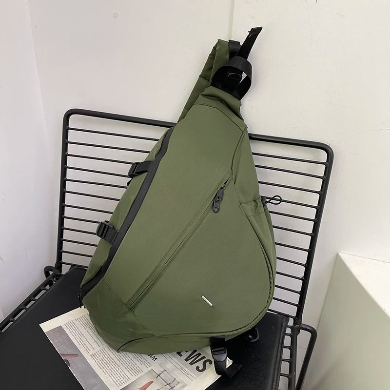 Large Capacity Sling Bag Mens Chest Bag Nylon Crossbody Travel Shoulder Student Backpack