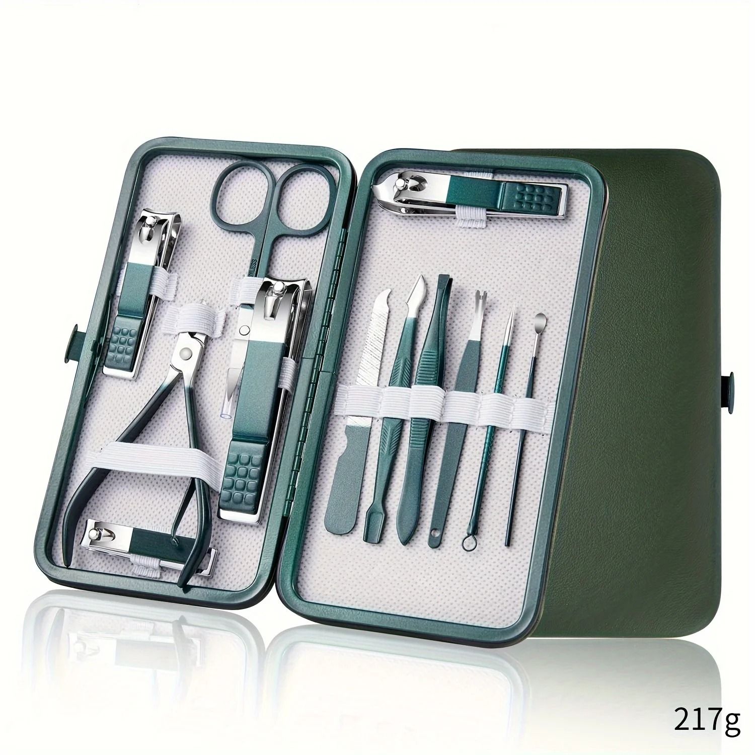 Professional Stainless Steel Nail Care Kit 7 10 12 18 PCS with Travel Case