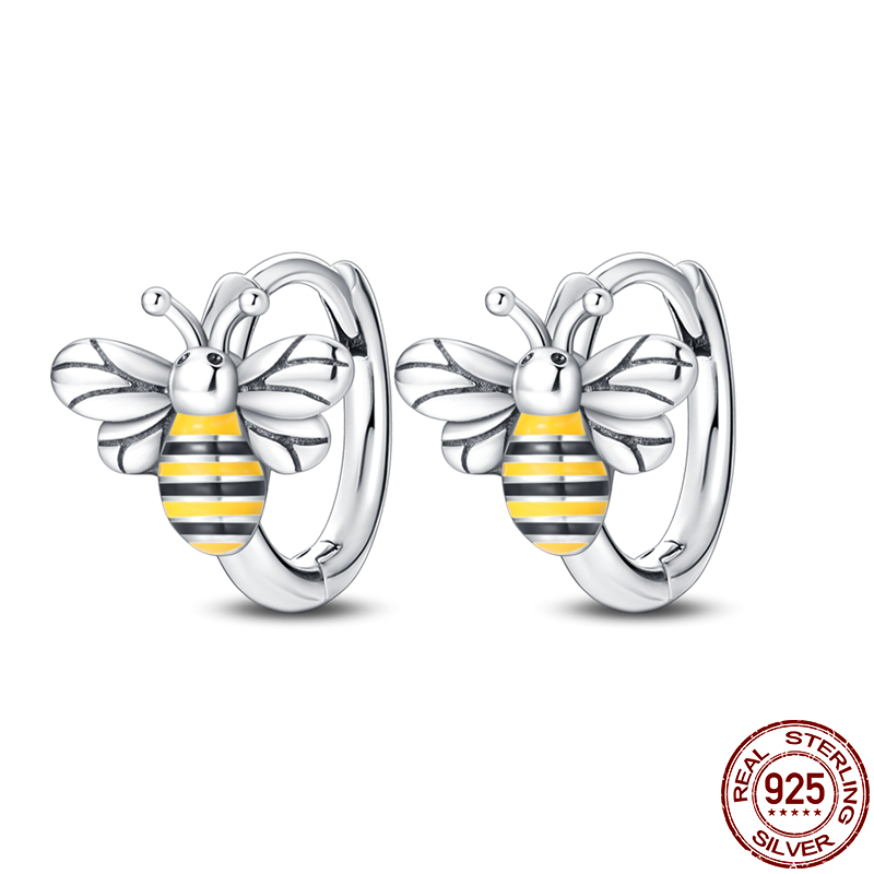 925 Sterling Silver Ladybug Earrings with Pave CZ - Luxury Women's Engagement & Anniversary Fashion Jewelry Gift