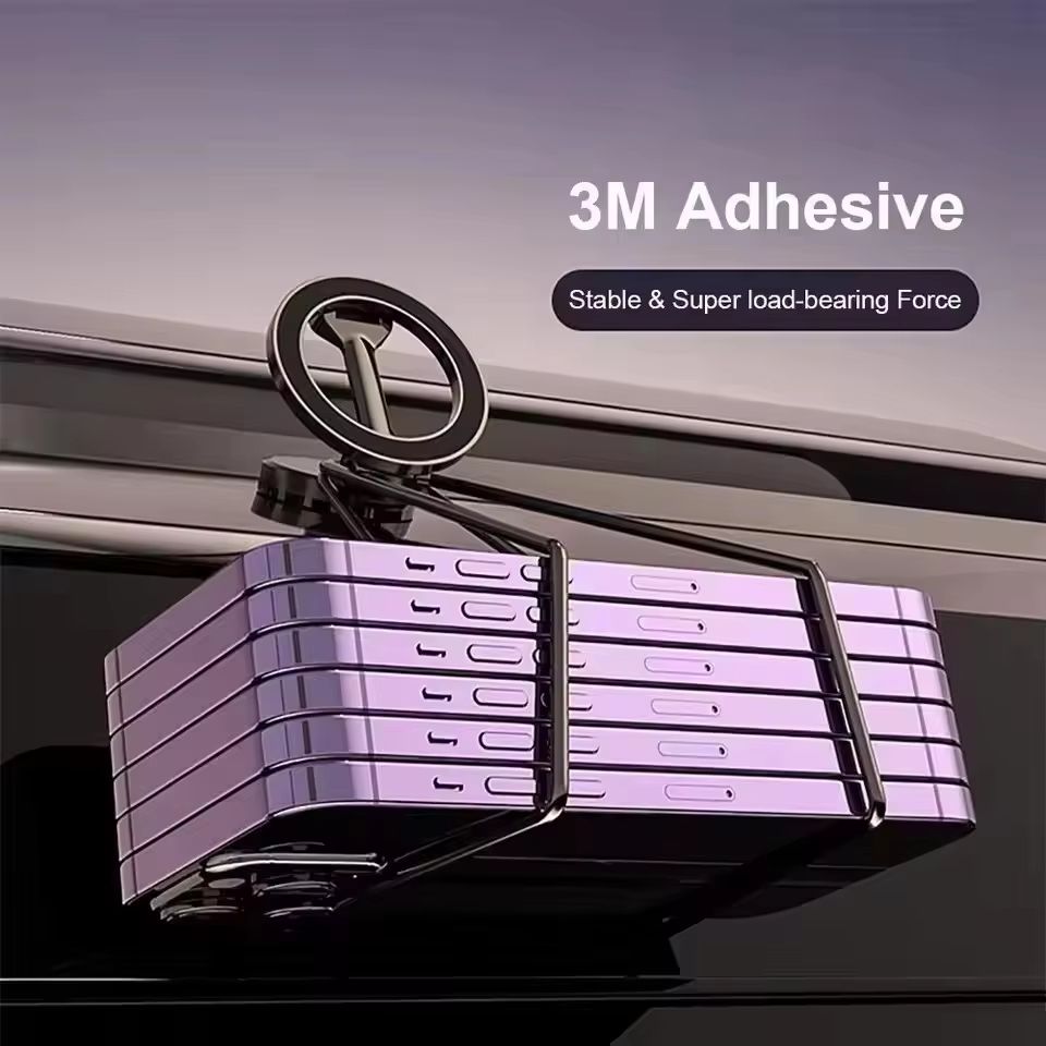 Magnetic 360° Car Phone Holder with Universal Back Sticker