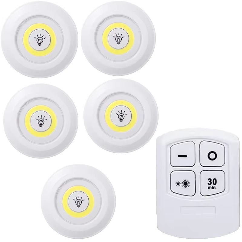 Dimmable LED Under Cabinet Lights with Remote – Battery Operated Closet & Wardrobe Lighting
