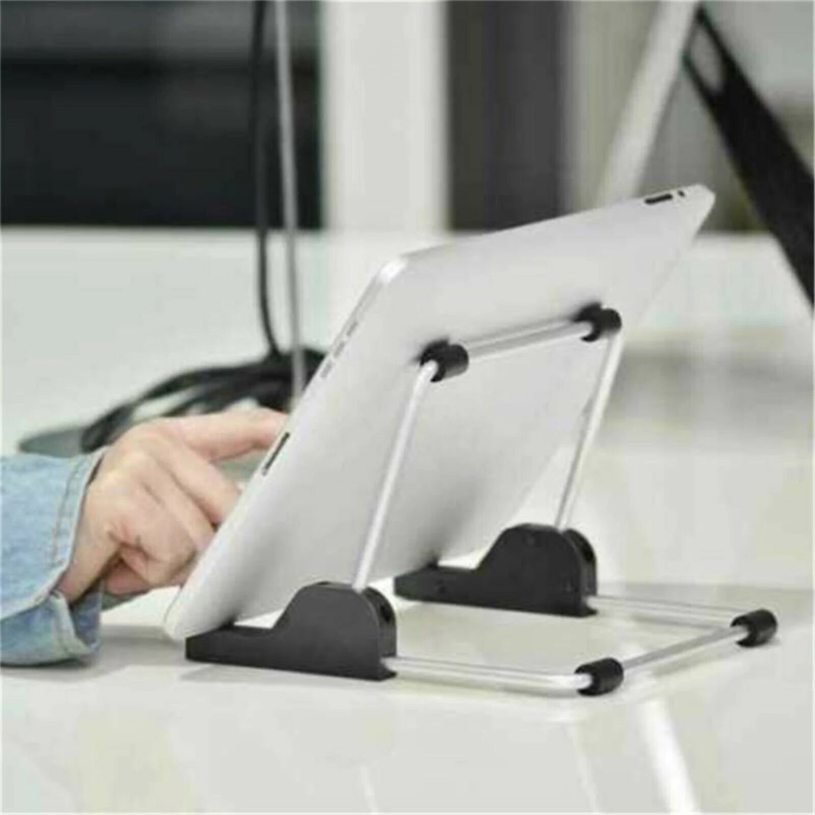 Highly Flexible Adjustable Tablet Stand with Steady Support for Desktop Kitchen Use