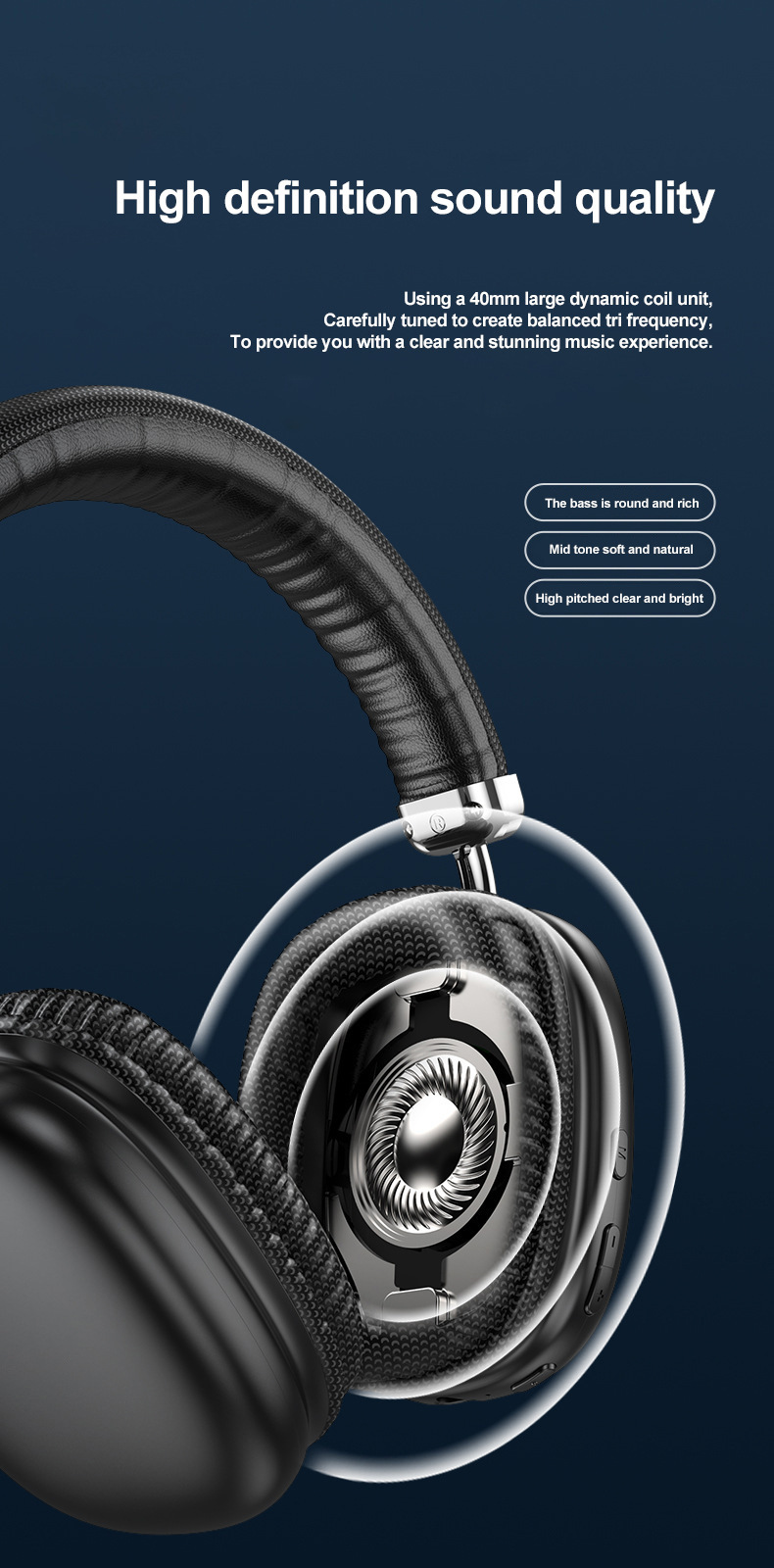 Air Max Bluetooth Wireless Headphones Over Ear Pro Max Headset Pods