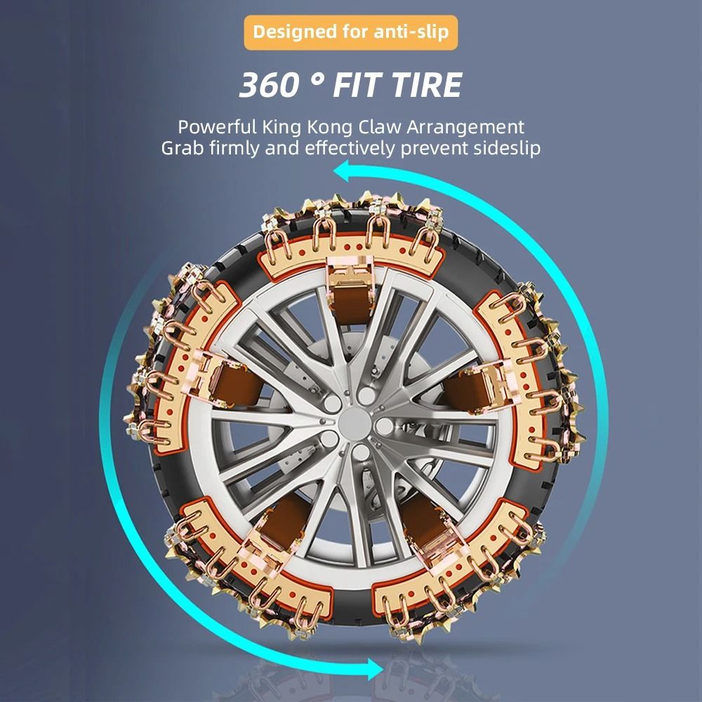 Adjustable Car Anti Skid Tire Chain for Snow and Ice