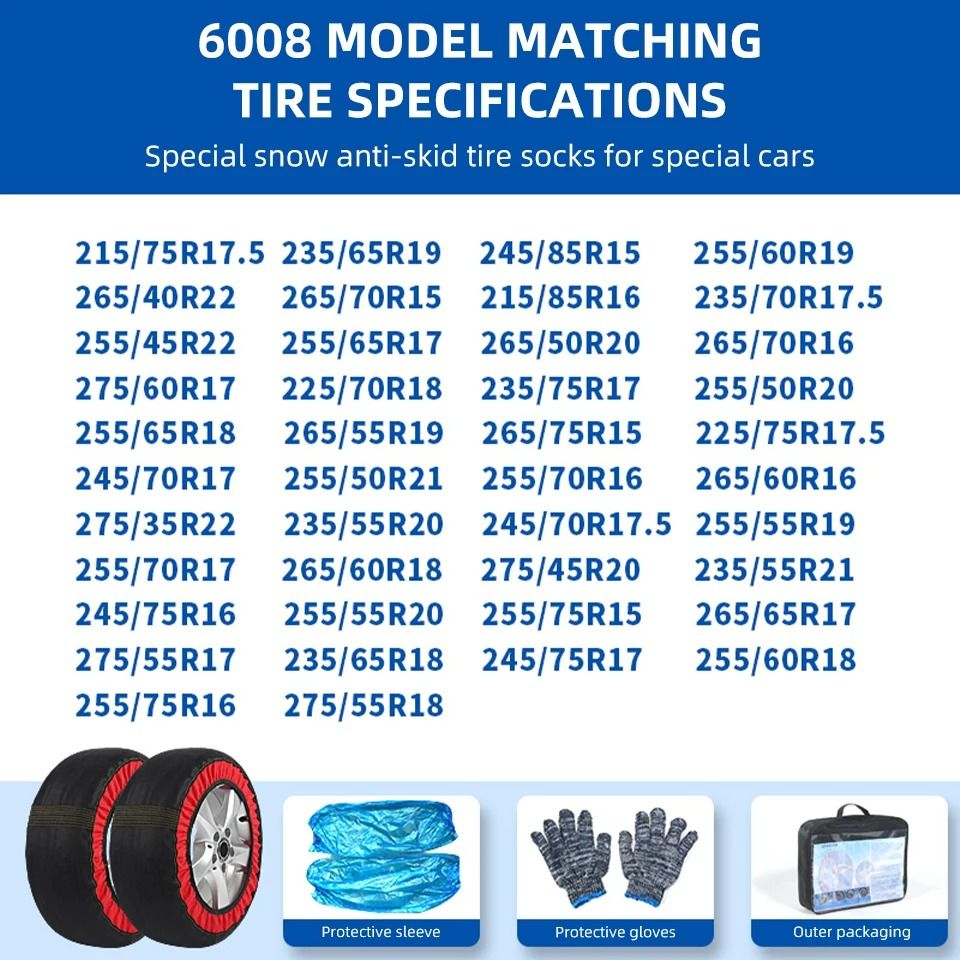 Car Snow Sock Textile Tire Chains