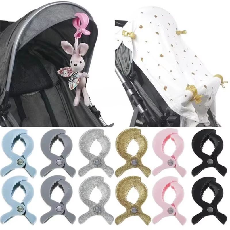 Baby Stroller Alligator Clamp Clips Portable Pram & Car Seat Hooks