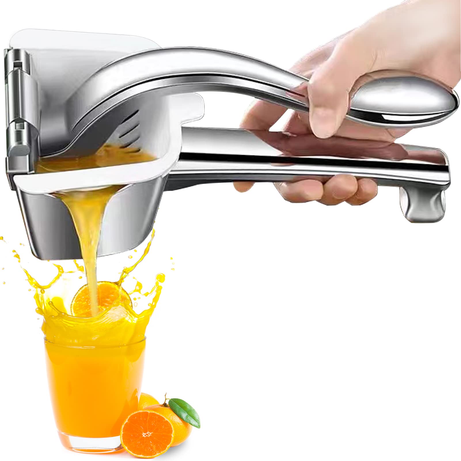 Stainless Steel Manual Juice Squeezer, Pomegranate and Orange Juice Separation, Home Dregs Juicer, Durable