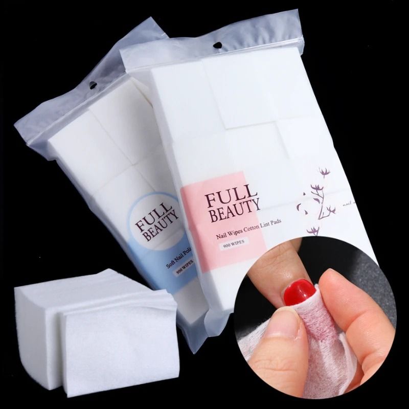 Professional Lint-Free Nail Polish Remover Cotton Wipes for UV Gel Manicure Cleansing
