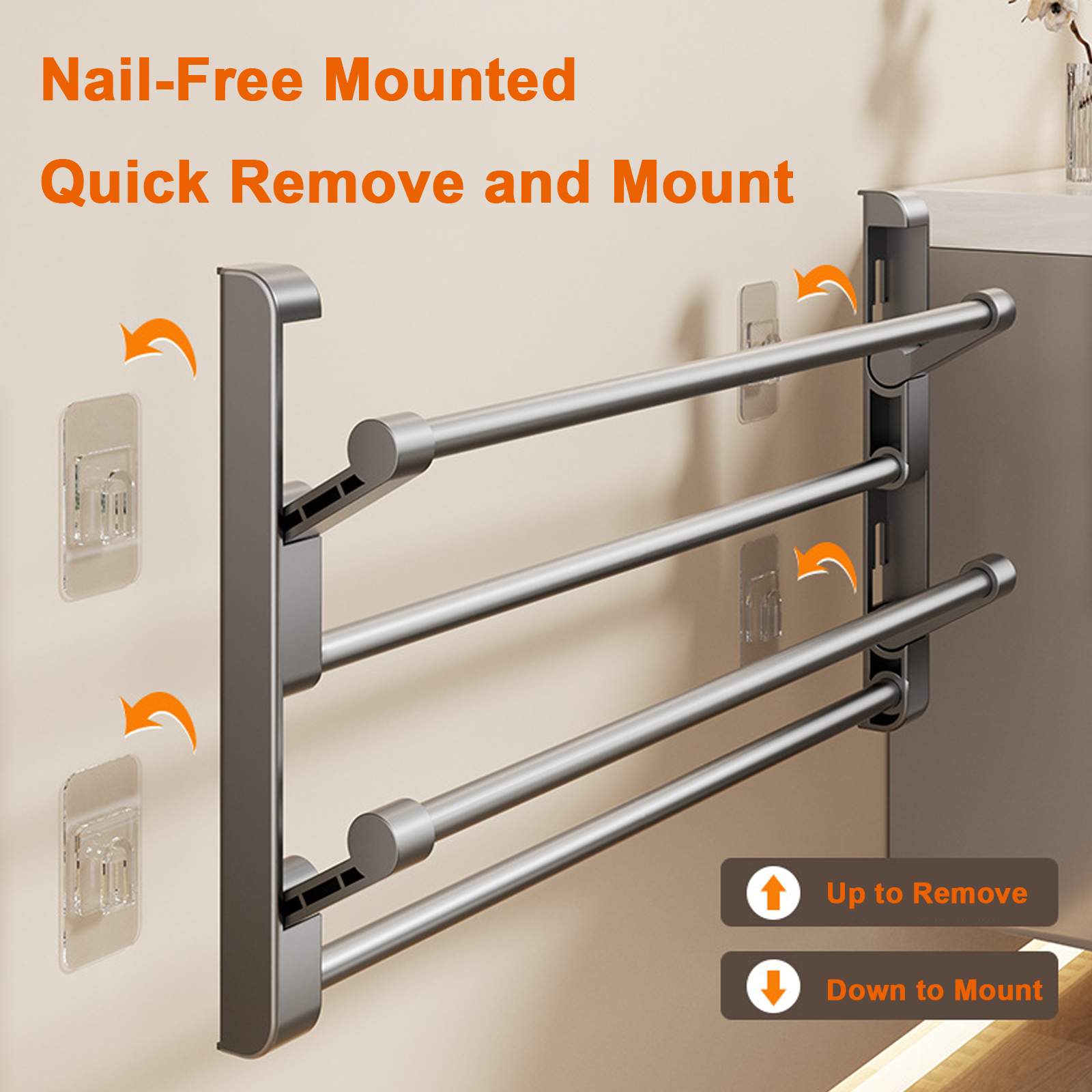 Wall-Mounted Shoe Rack Organizer, Bathroom Slippers Hook Holder, Simple Drying Rack for Shoes and Slippers Storage