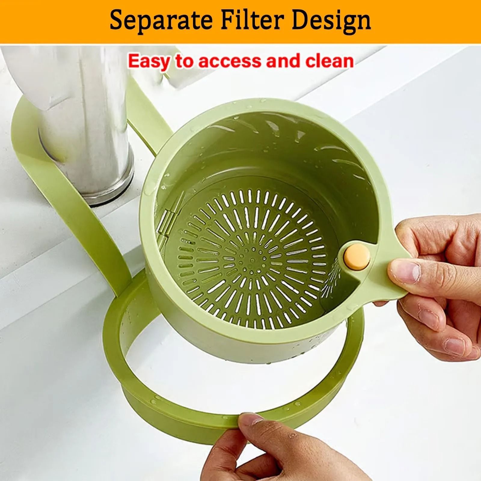Self Cleaning Sink Strainer Basket With Automatic Dumping