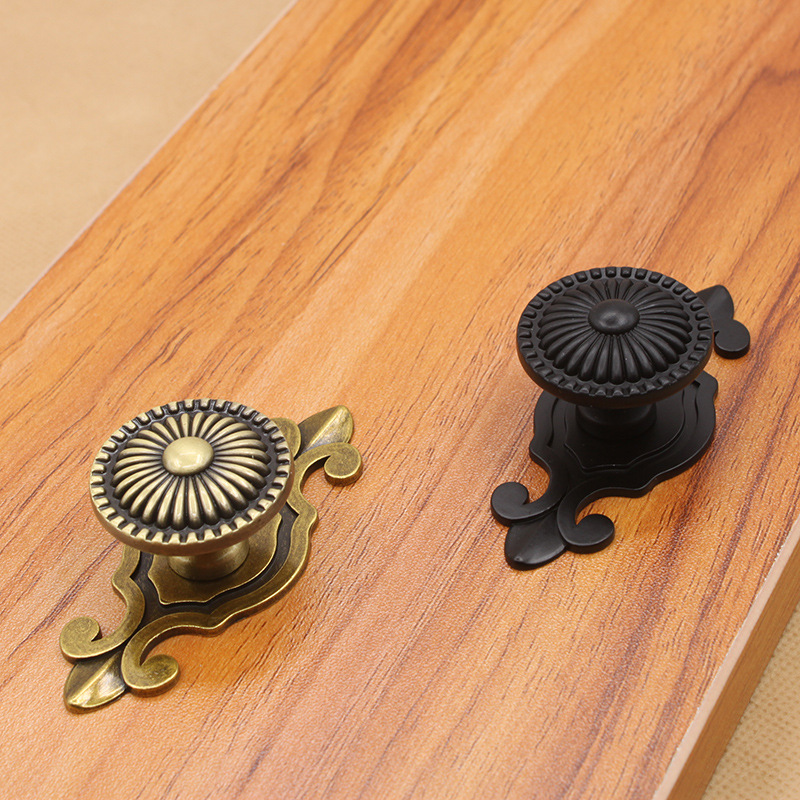 Vintage Antique Copper Cabinet Knob Single Hole Zinc Alloy Drawer Pull