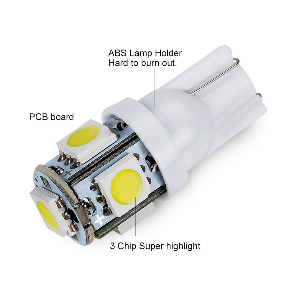 LED 168 194 Car Bulbs 12V Amber White SMD Side Lights