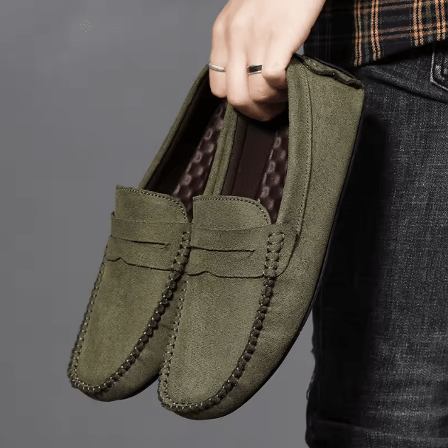 UrbanEase Mens Suede Casual Loafers Breathable Slip On Driving Boat Shoes
