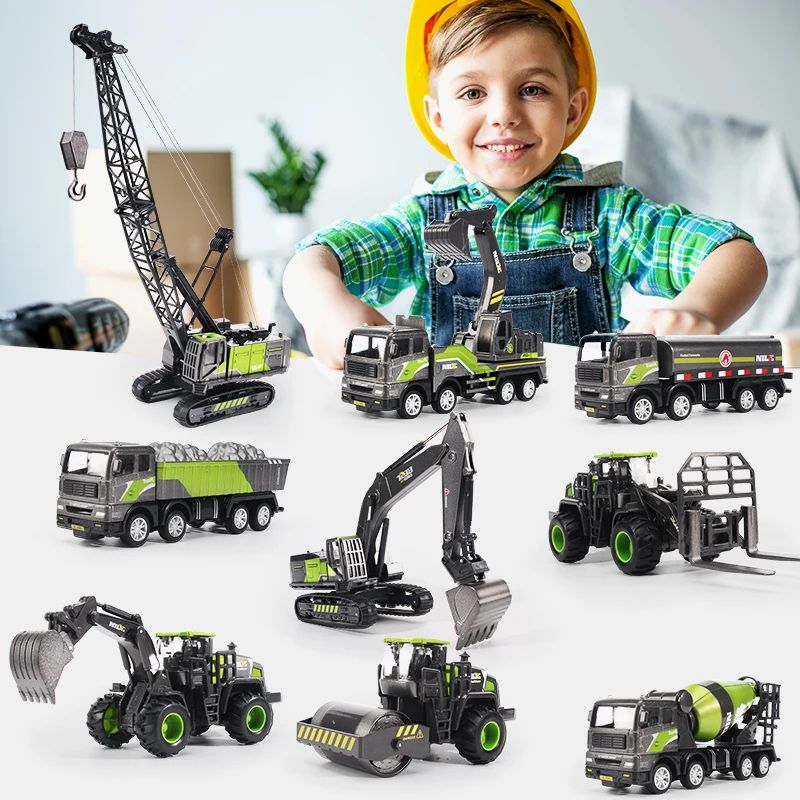 Construction Vehicle Toy Model Set