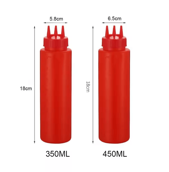 Squeezable Sauce Bottle with Nozzles