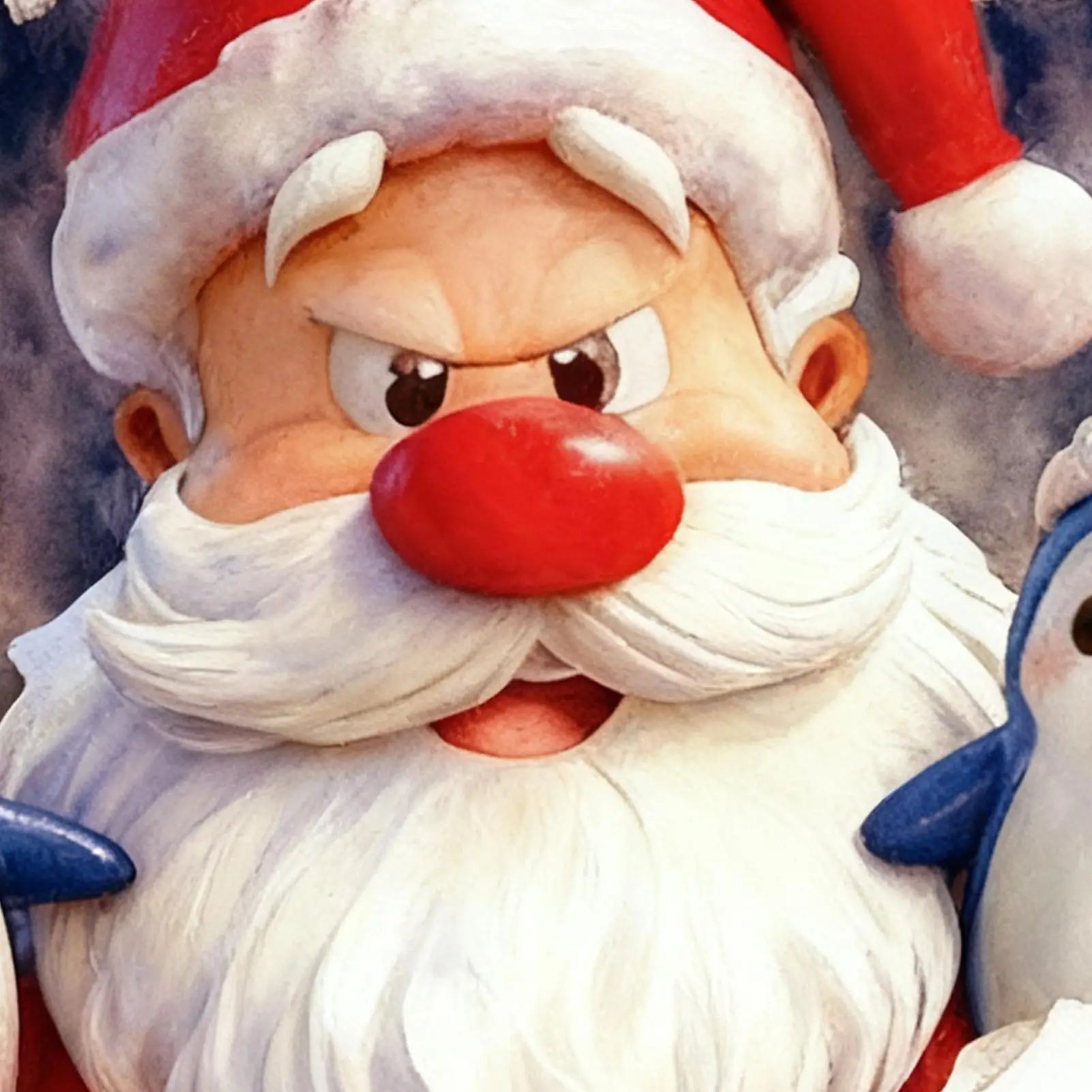 3D Wall Breaking Santa Claus Christmas Sticker
