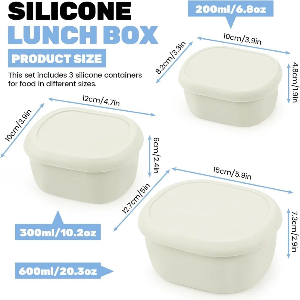 Large Reusable Silicone Food Storage Container with Airtight Lid (BPA-Free, Dishwasher & Fridge Safe)