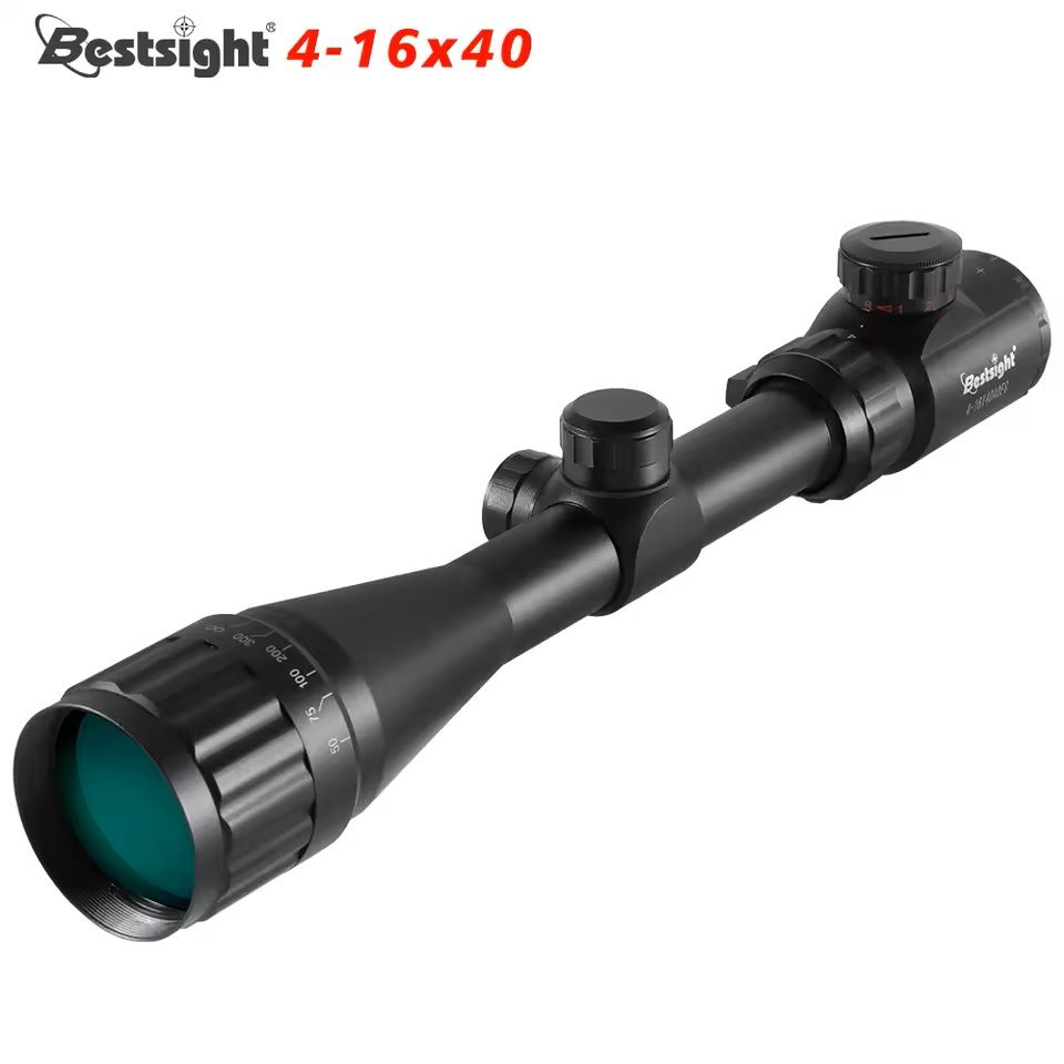 Long Range Rifle Scope with Red and Green Illumination