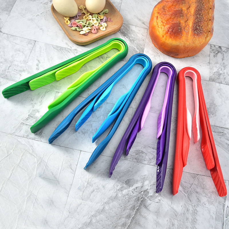 Non-slip Cooking Clip Plastics Food Tong Kitchen Tongs BBQ Grill Salad Tools Kitchen Accessories