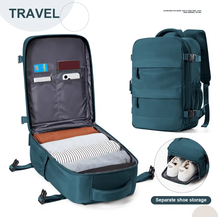 AeroFlex Ryanair Cabin Backpack 40x20x25 Travel Bag with Laptop Compartment