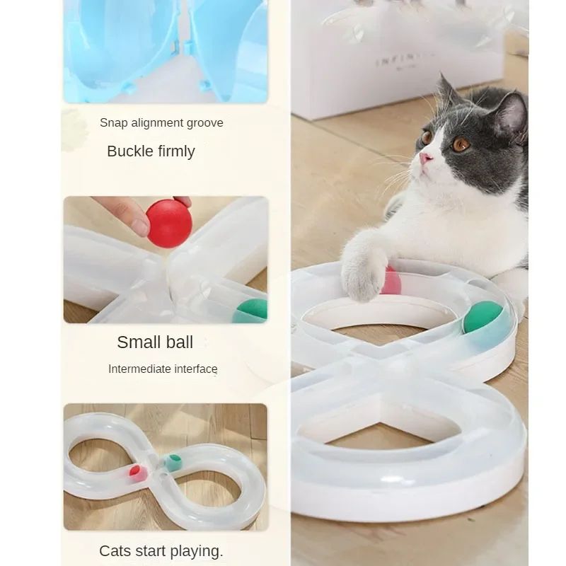Interactive Cat Toy Turntable - Teasing Stick Tunnel Set