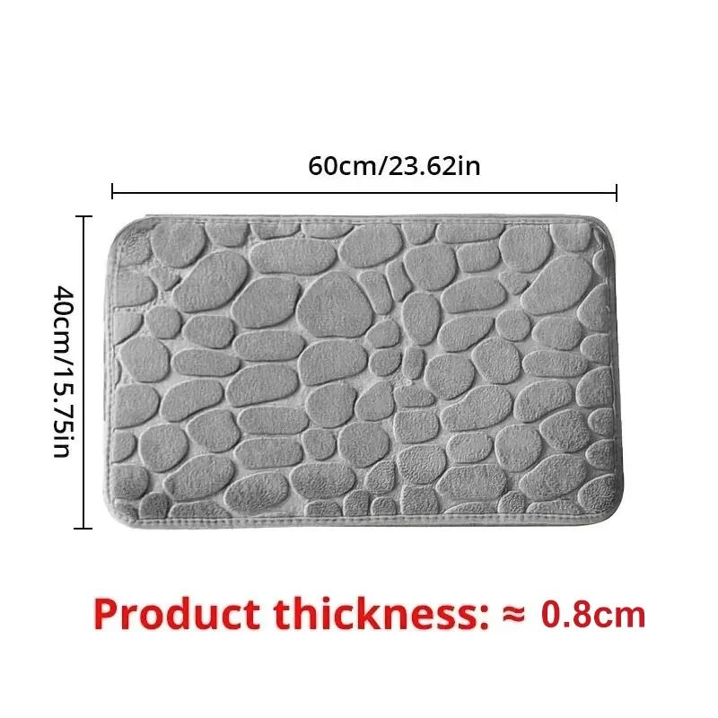 Embossed Pebble Fiber Carpet | Anti-Slip Bathroom & Living Room Mat