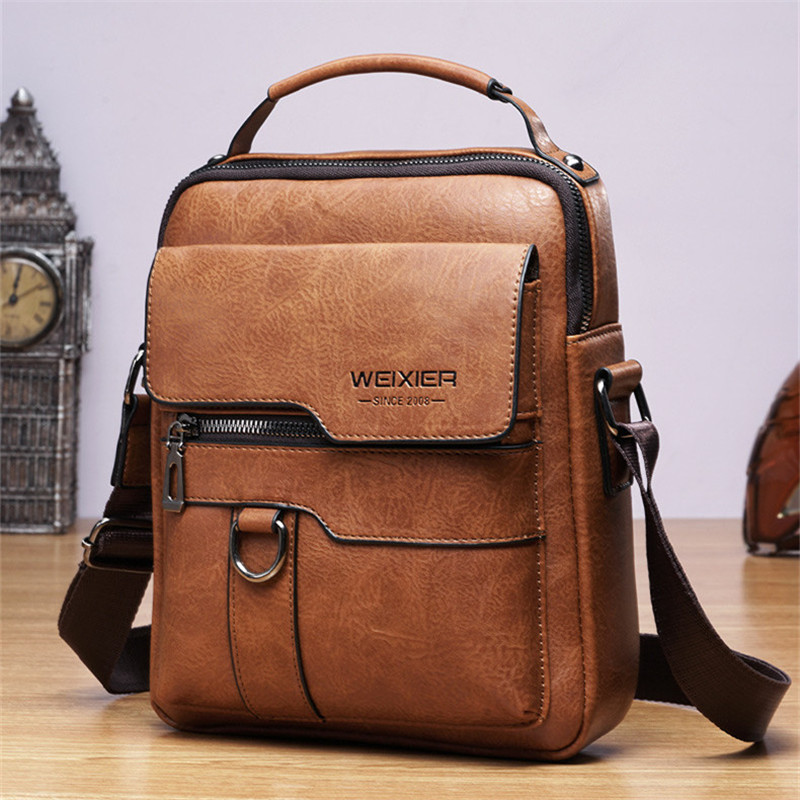 Men's Leather Crossbody Sling Bag – Durable, High-Quality Travel Pack for Men