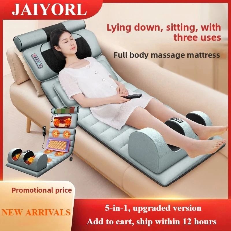 Electric Full Body Massage Mattress with Heating and Hand Control